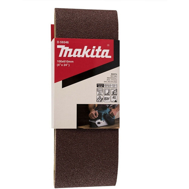 Lijas Banda 3unids 4x24'' 610x100mm Grano 40 Makita D-59346 1