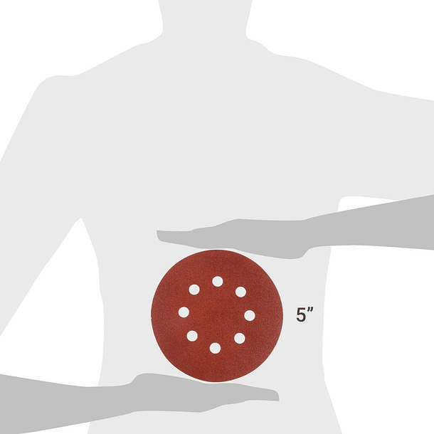 Set 5 Lijas De 5 (125 Mm) Dewalt Dw4307 Grano Surtido 4