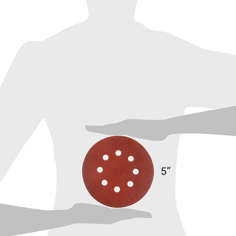 Set 5 Lijas De 5 (125 Mm) Dewalt Dw4307 Grano Surtido 4