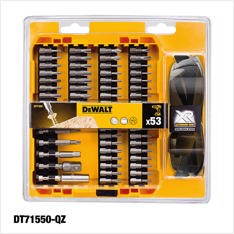 Set 52 Piezas Atornillar + Gafas Oscuras Dewalt Dt71550-qz 2
