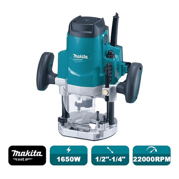 Fresadora Rebajadora (1/2'') 12mm 1650w Makita M3600b Router 2
