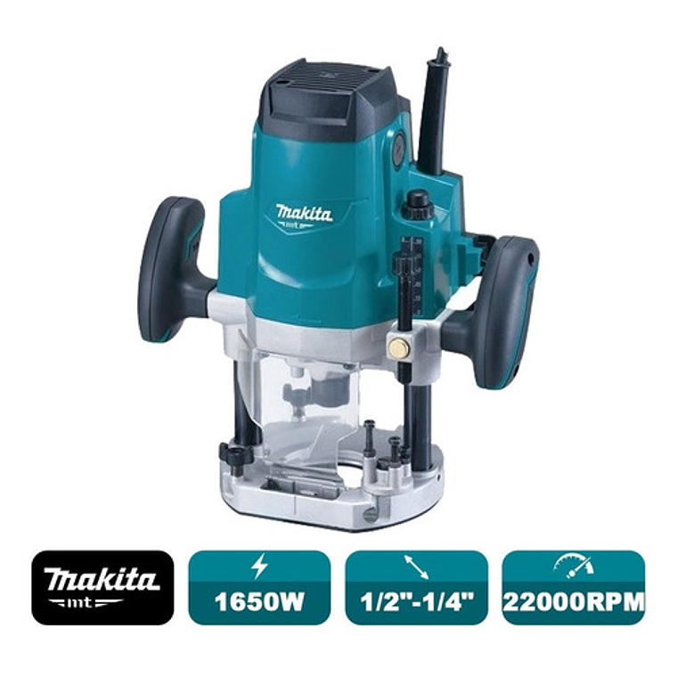Fresadora Rebajadora (1/2'') 12mm 1650w Makita M3600b Router 2