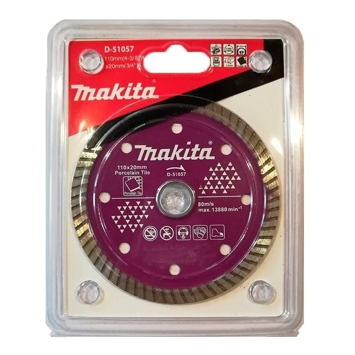 Disco Diamantado Porcelanato 110x20mm Turbo Makita D-51057 3