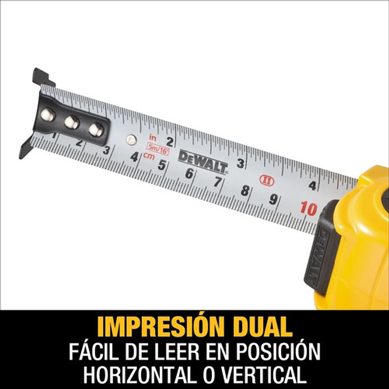 Huincha De Medir 5m/16' Diseño Compacto Dewalt DWHT34192L 4