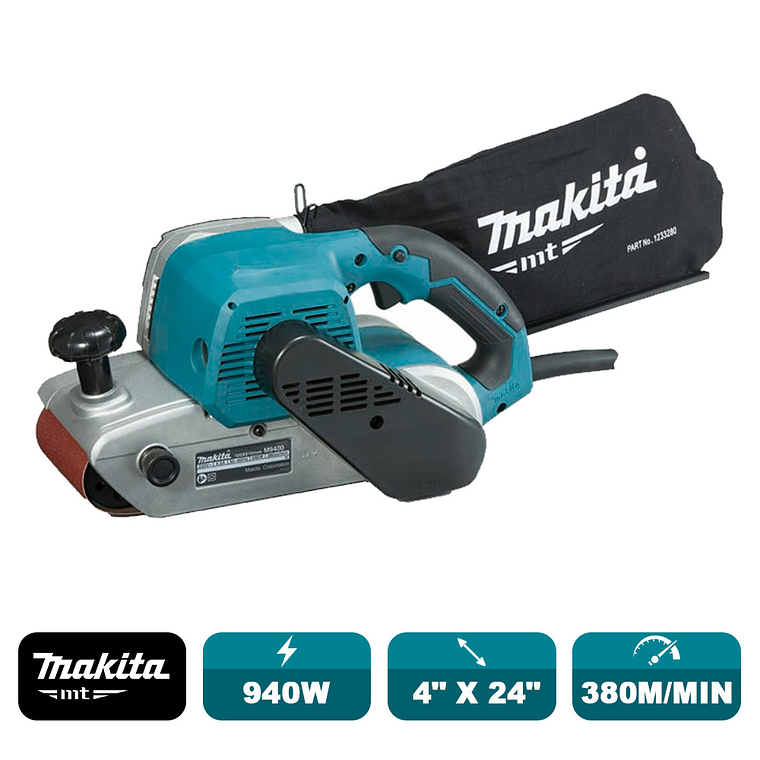 Lijadora Banda 4x24'' (100x610mm) 940w Makita Mt M9400b 3
