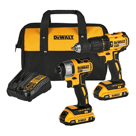 Kit Atornillador de impacto + Taladro Inalámbrico 20v Max...