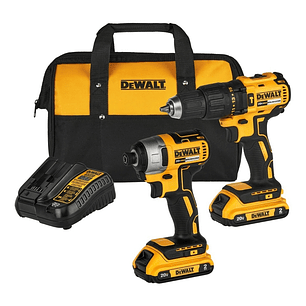 Kit Atornillador de impacto + Taladro Inalámbrico 20v Max...