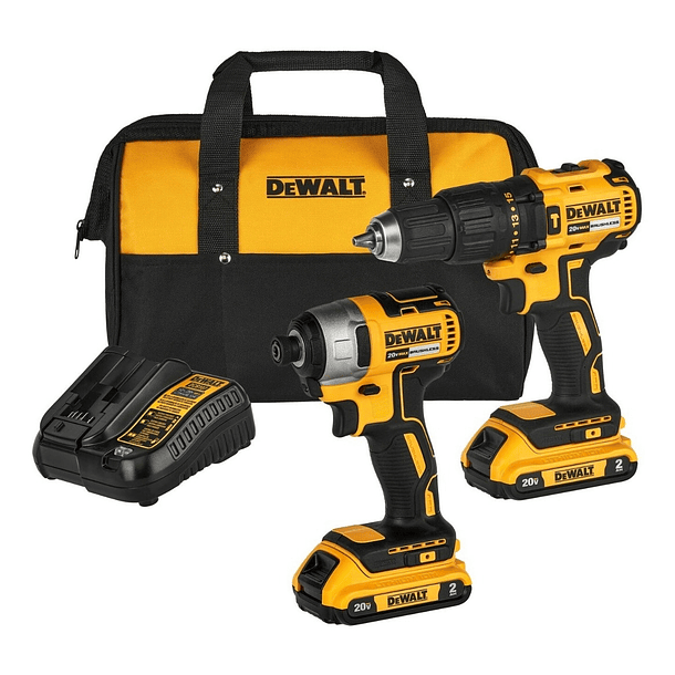 Kit Atornillador de impacto + Taladro Inalámbrico 20v Max... 1