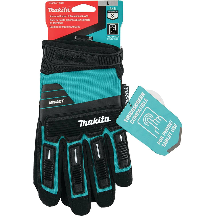 Guantes de demolición de impacto Makita T-04254 (Talla L) 1