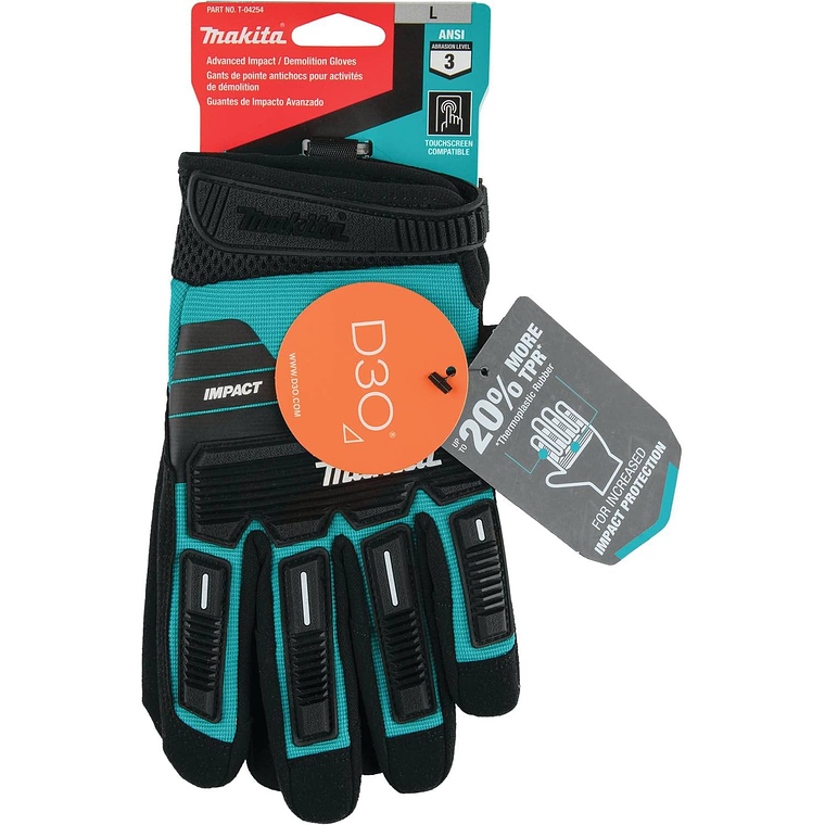 Guantes de demolición de impacto Makita T-04254 (Talla L) 4