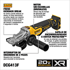 Esmeril De Cabeza Plana 5 20v Sin Batería Dewalt Dcg413fb 4