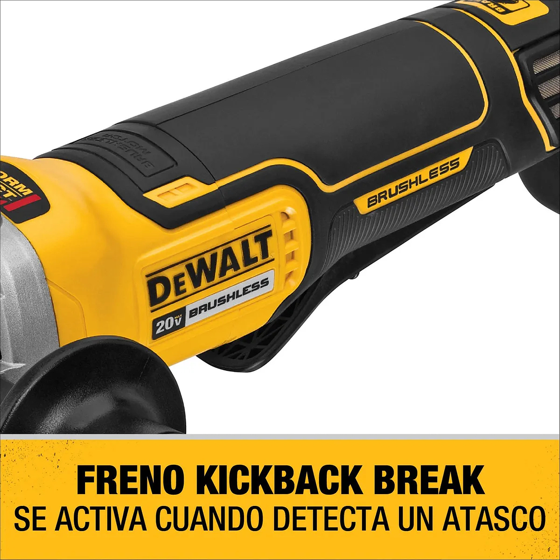 Esmeril De Cabeza Plana 5 20v Sin Batería Dewalt Dcg413fb 6