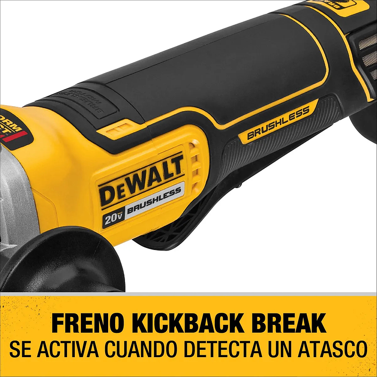 Esmeril De Cabeza Plana 5 20v Sin Batería Dewalt Dcg413fb 6