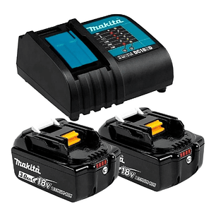Kit Cargador + 2 Baterías 3.0ah 18v Makita BL1830
