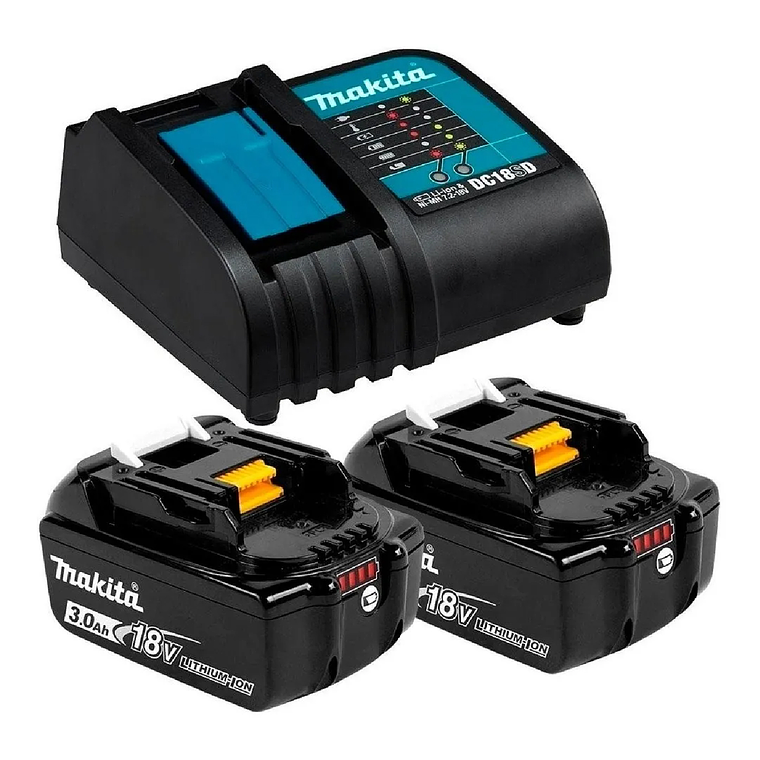Kit Cargador + 2 Baterías 3.0ah 18v Makita BL1830 1