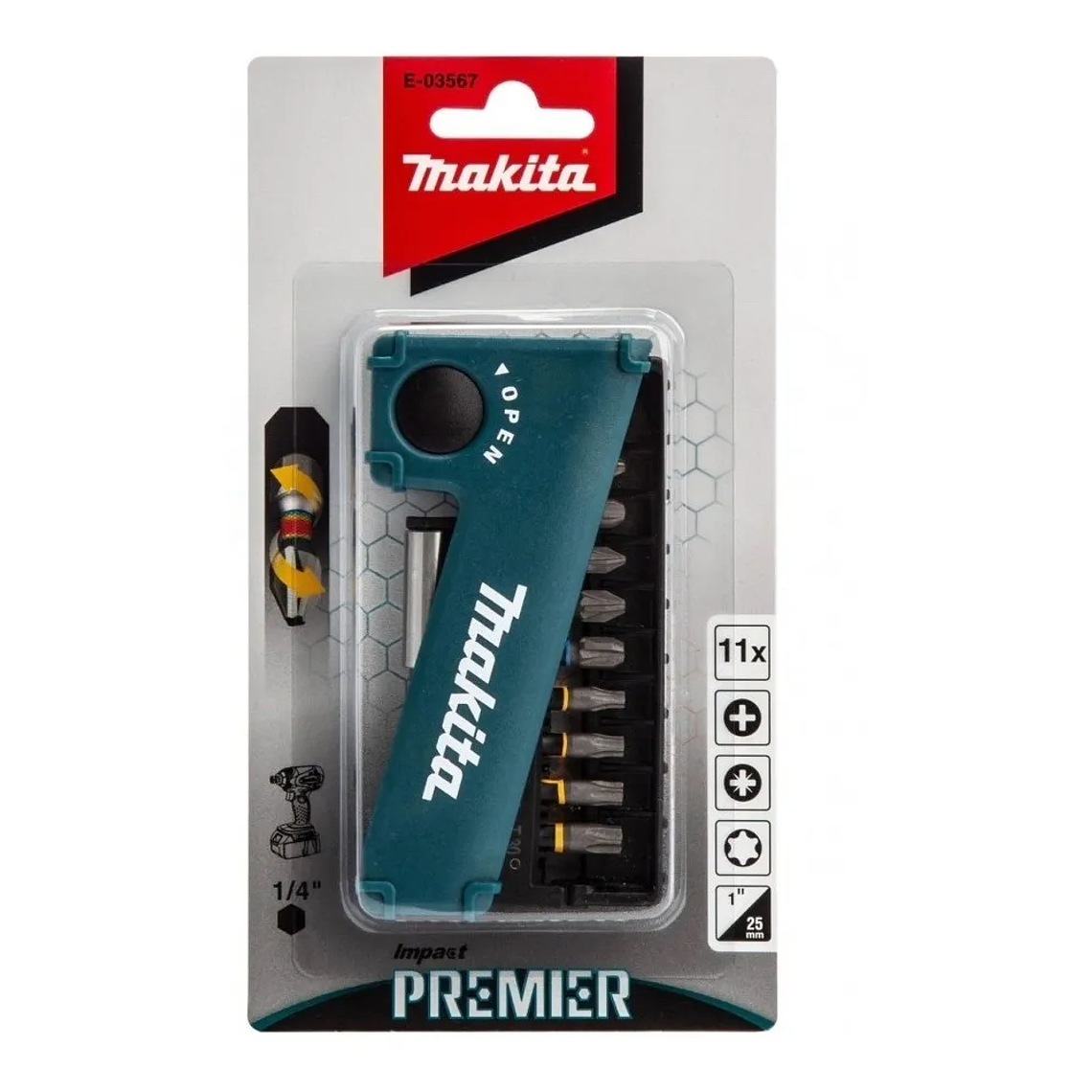 Set De Puntas Impact Premier 25mm - 11 Pzs Makita E-03567 5