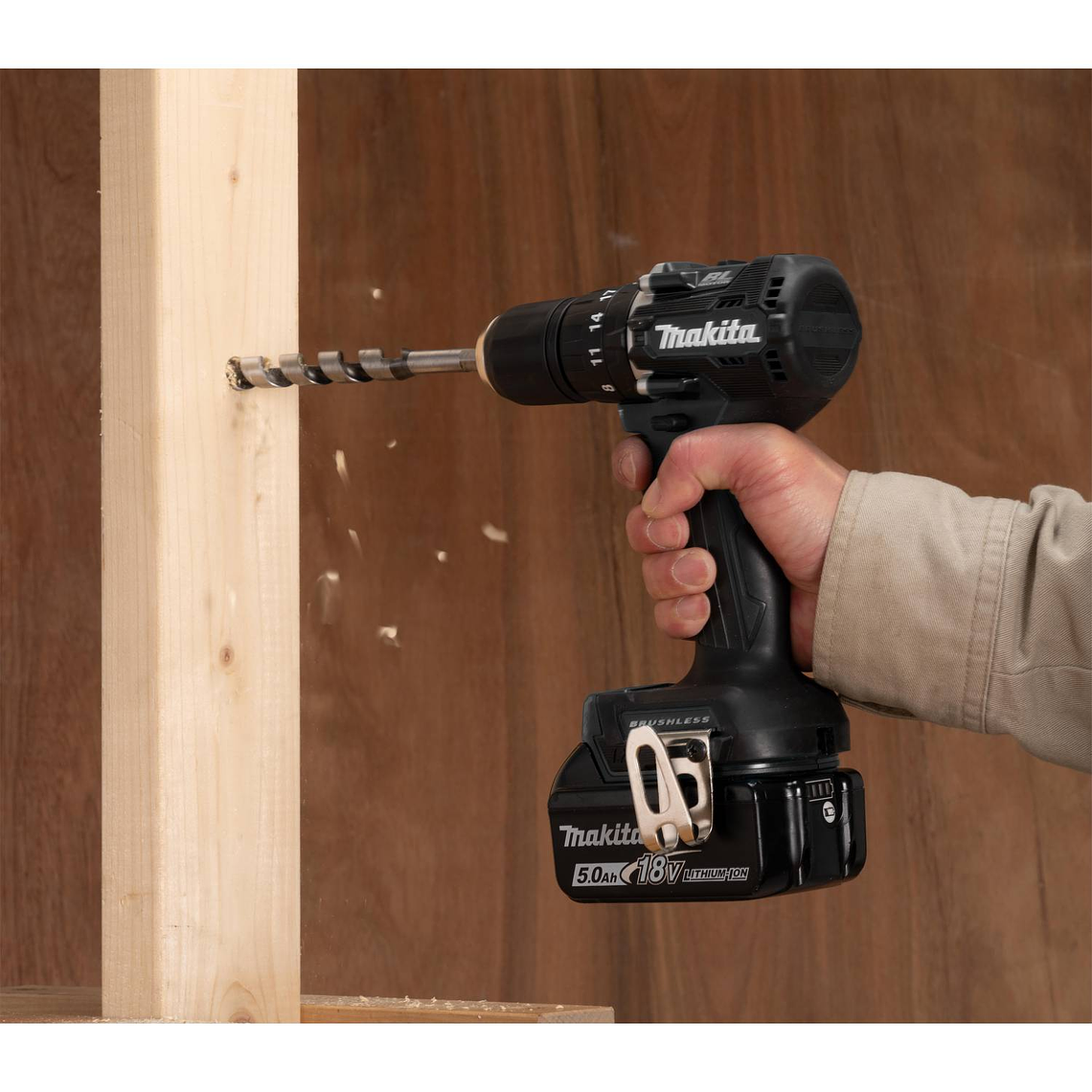 Taladro Percutor 18v Brushless Makita Dhp487SY2B Black 7