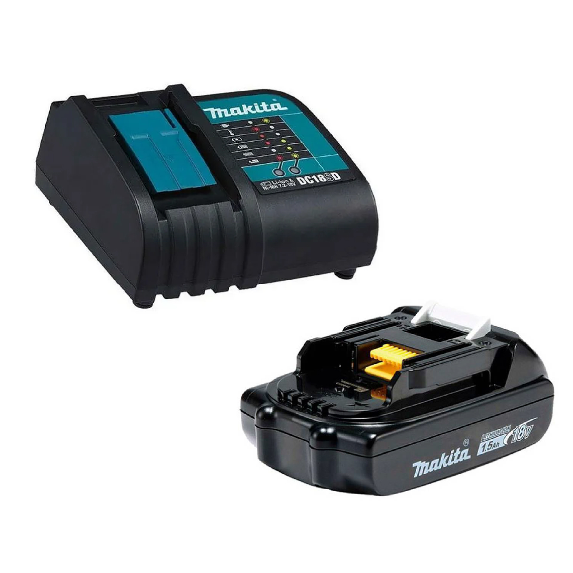 Kit Cargador DC18SD + Bateria BL1815N Makita 1