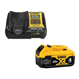 Kit Cargador Rápido Dcb1104 + Batería Xr 20v 4ah Dewalt