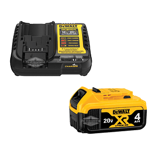 Kit Cargador Rápido Dcb1104 + Batería Xr 20v 4ah Dewalt