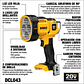 Luz Led Para Trabajo 20v Sin Batería Dewalt Dcl043 - Miniatura 3