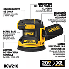 Lijadora Orbital Inalámbrica 20v Brushless Dcw210b S/bateria 4