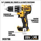 Taladro Percutor 20v S/carbones + 1 Bat 5ah Dewalt Dcd796p1 3