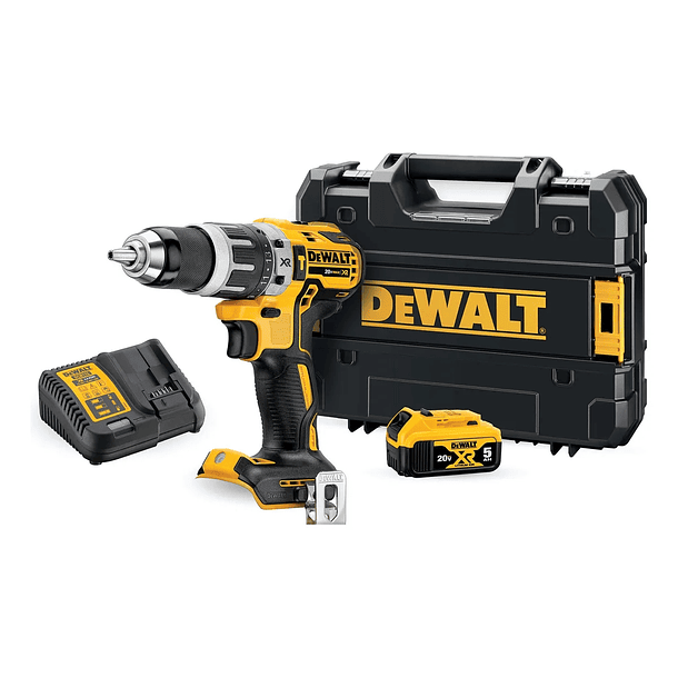 Taladro Percutor 20v S/carbones + 1 Bat 5ah Dewalt Dcd796p1 2