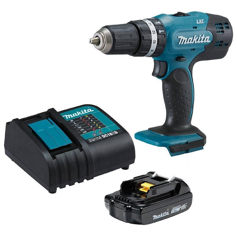 Taladro Percutor 18v 13mm Makita Dhp453x10 - 1 Bateria 3