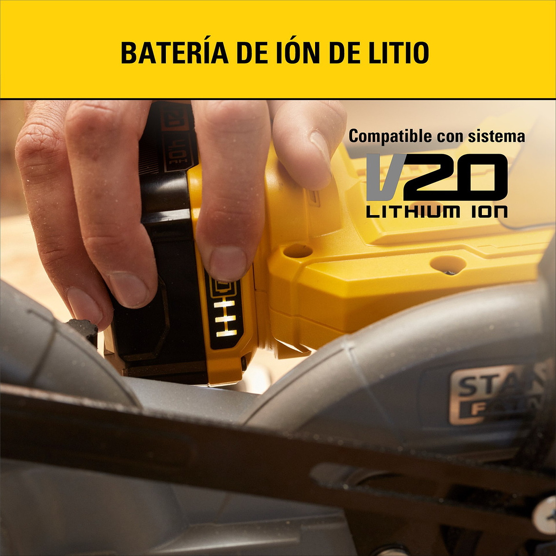 Sierra Ingleteadora 7-1/4 20v Stanley Scm701-b2 Sin Baterias 9