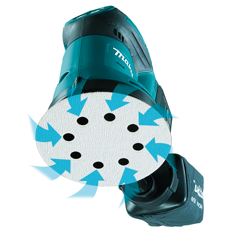 Lijadora Rotorbital 125mm 5' 18v Makita DBO180Z Sin Baterias 5