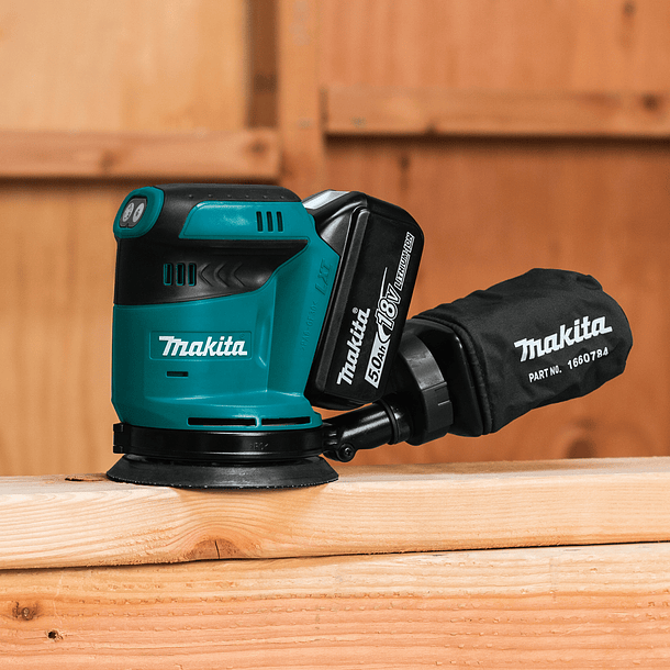 Lijadora Rotorbital 125mm 5' 18v Makita DBO180Z Sin Baterias 9