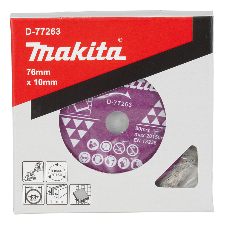 Disco Diamantado de Borde Continuo Makita 76x10mm D-77263 1