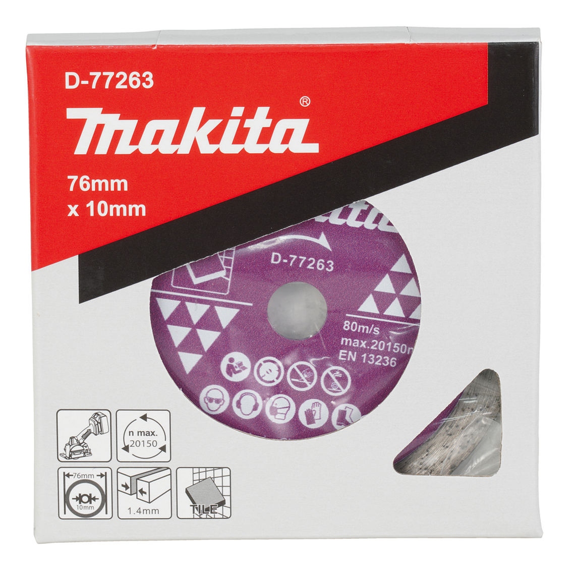 Disco Diamantado de Borde Continuo Makita 76x10mm D-77263 2