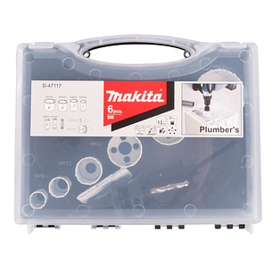 Set 6 Piezas de Sierra Copa Bi-metal Makita D-47117