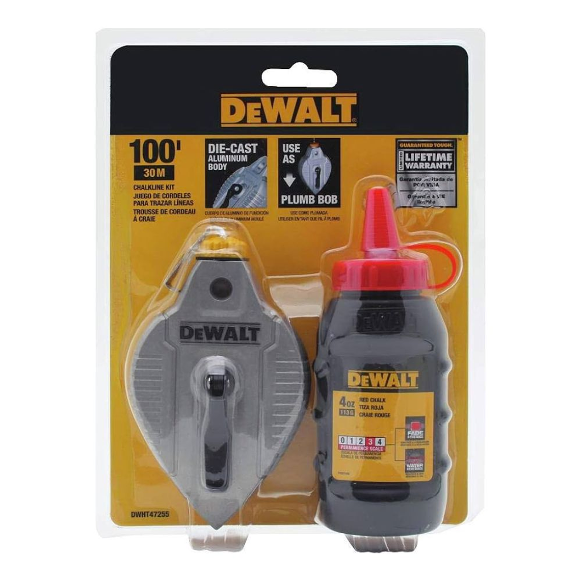 Tizador De Aluminio Fundido Con Tiza Roja Dewalt DWHT47255L 1
