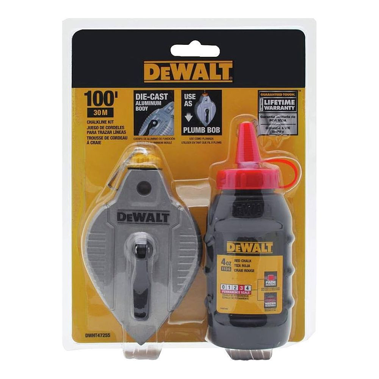 Tizador De Aluminio Fundido Con Tiza Roja Dewalt DWHT47255L 1