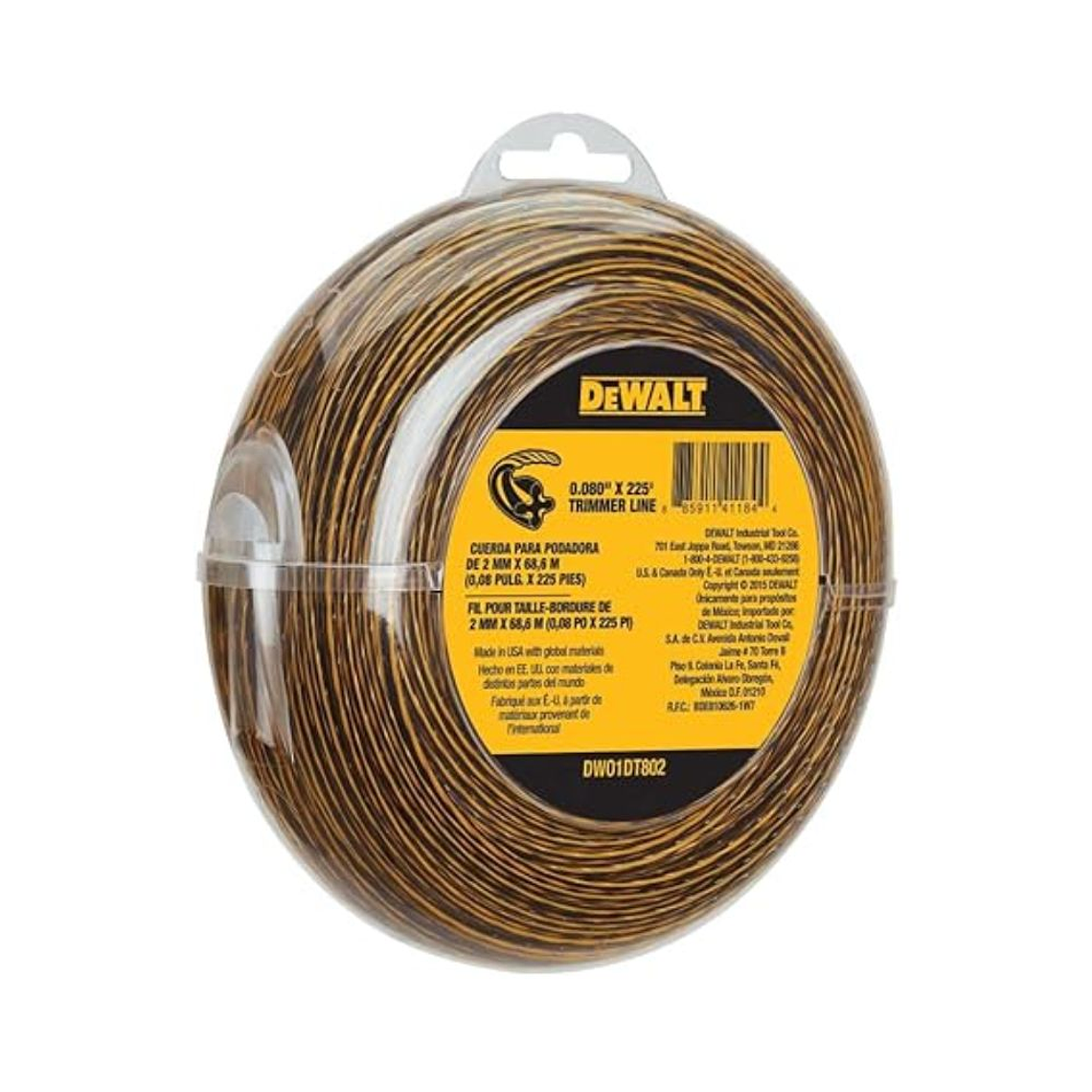 Cuerda para podadora Dewalt 2mmx68,6m DWO1DT802 3