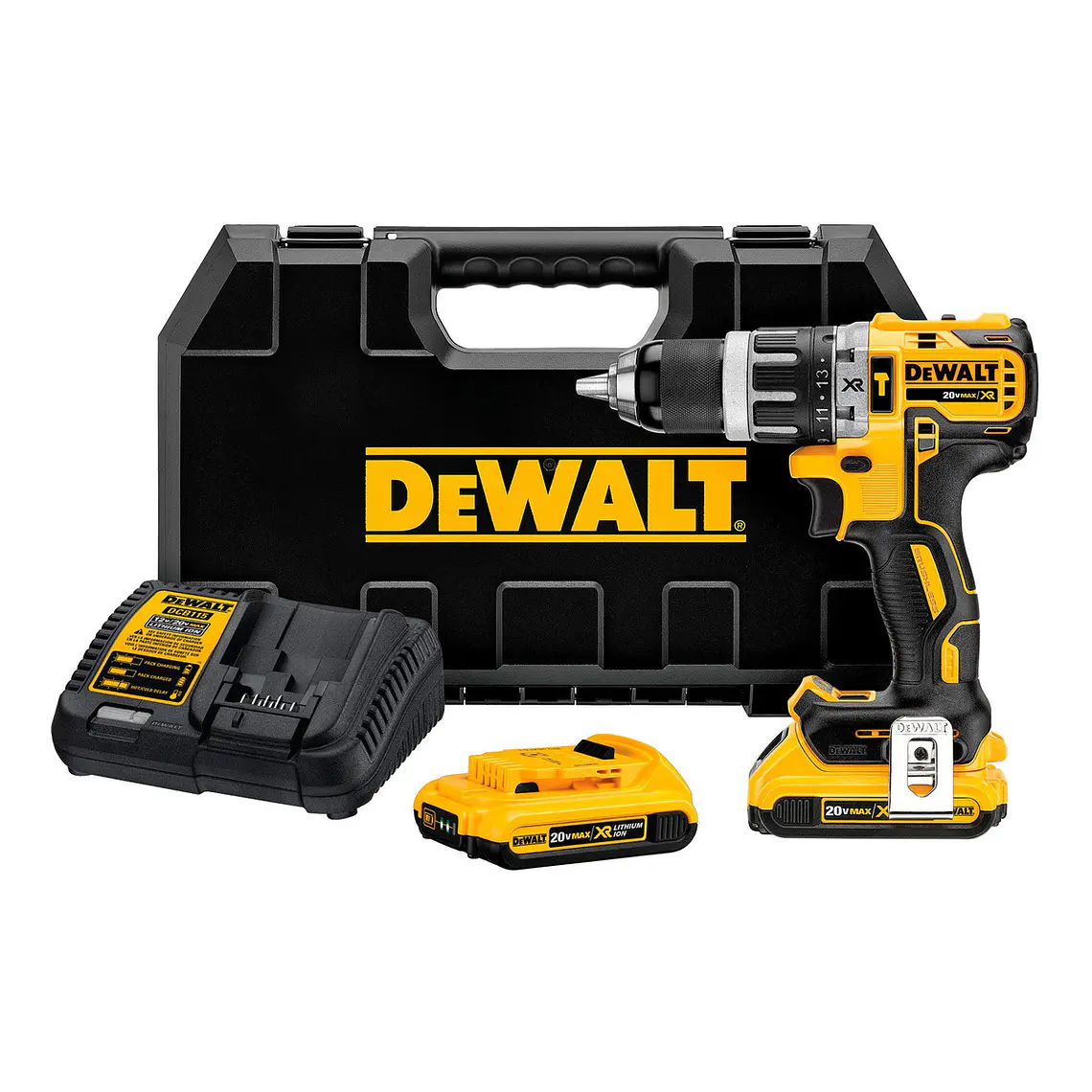 Taladro Percutor 20v Sin Carbones + 2 Bat Dewalt Dcd796d2-b2 2