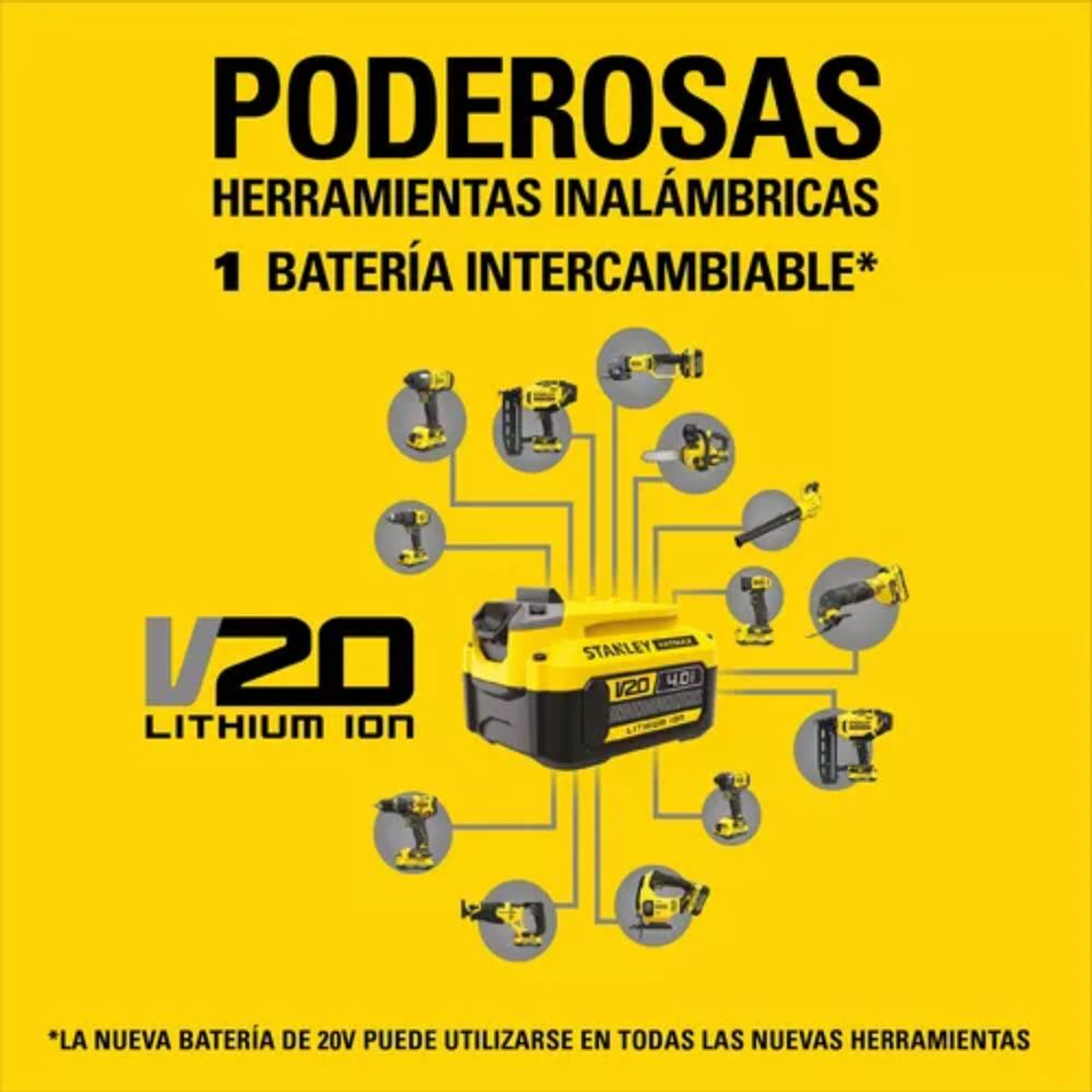 Batería 20v Ion De Litio 4.0ah Stanley SB204-B2 7