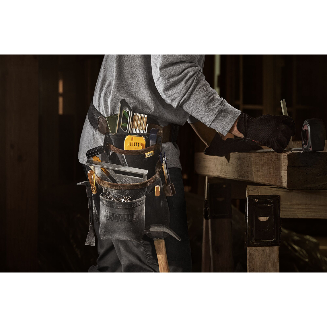 Bolso de cuero con cinturón 12 bolsillos DEWALT DWST550115 3