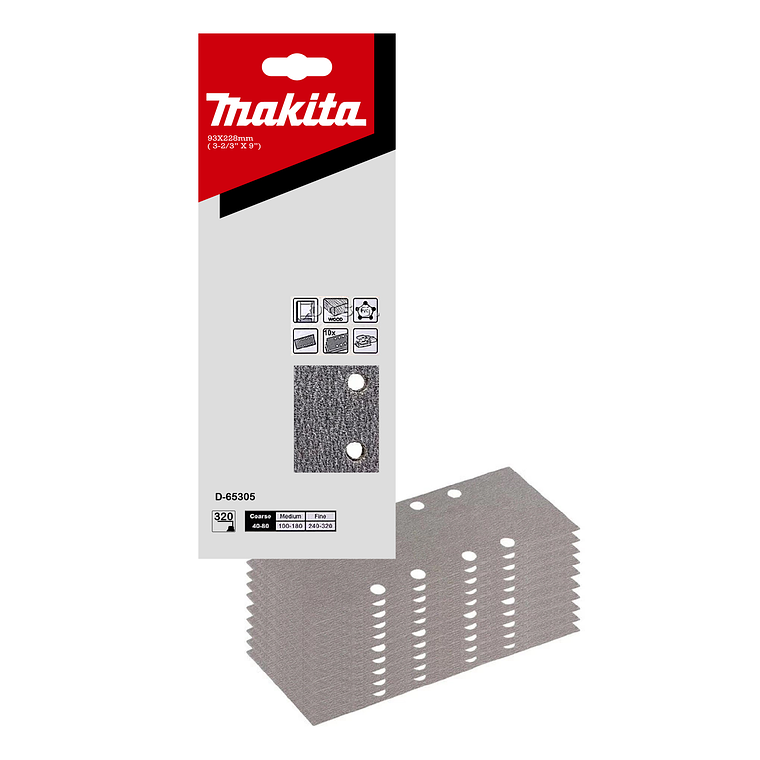 Lija Multiuso (10un) 93x228 G320 Makita D-65305 1