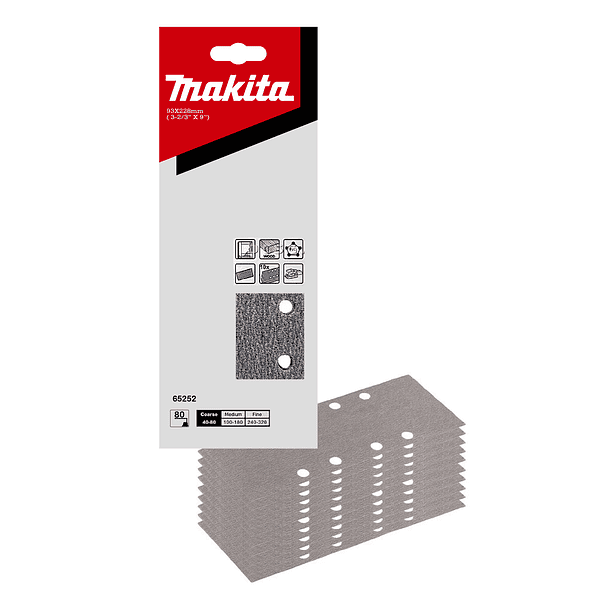 Lija Multiuso (10un) 93x228 G80 Makita D-65252 1