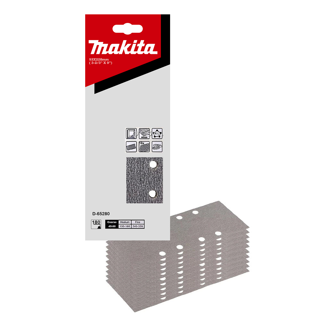 Lija Multiuso (10un) 93x228 G180 Makita D-65280 1