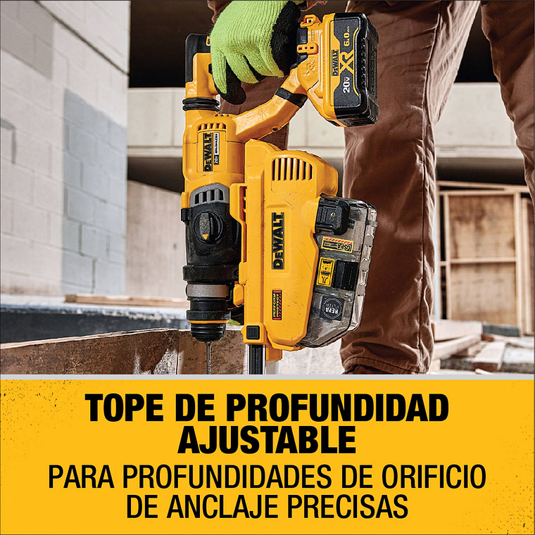 Extractor De Polvo 20v Sds Plus Dewalt Dwh205dh 7