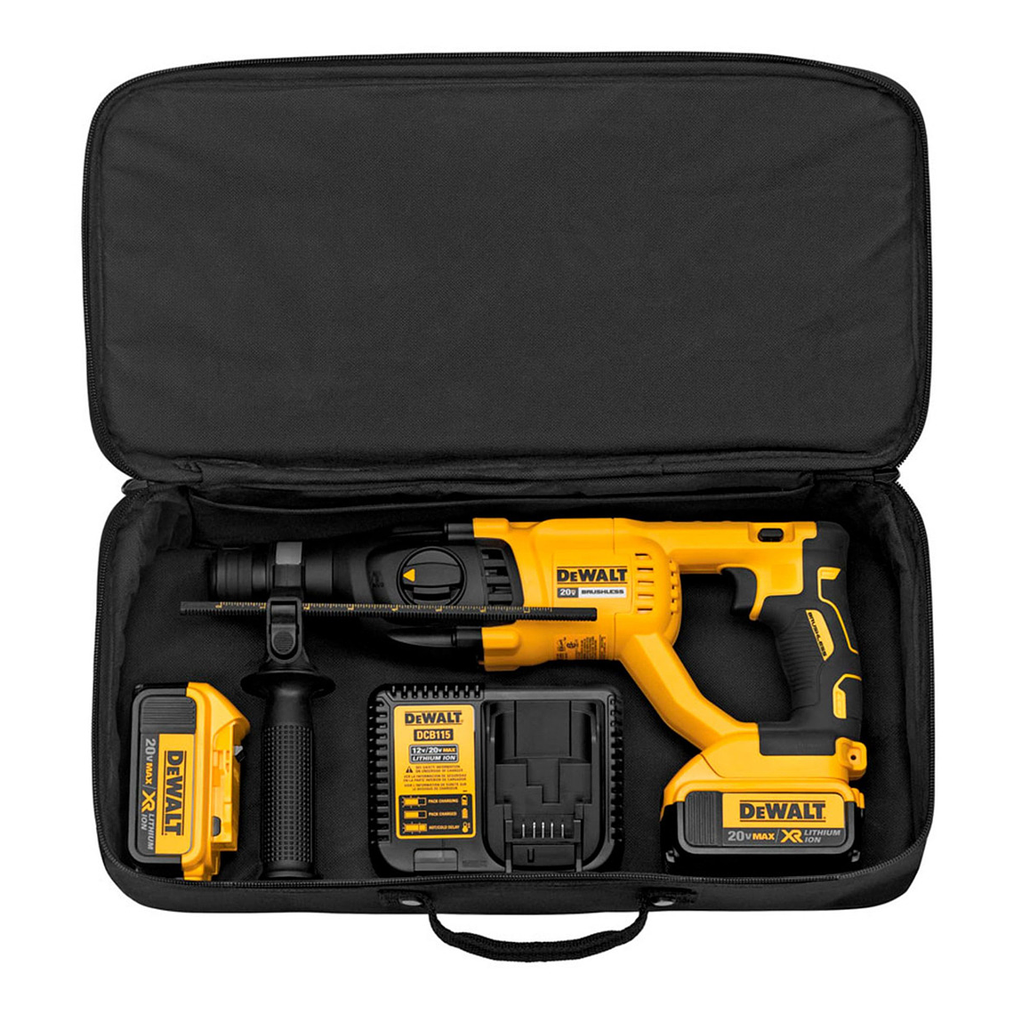 Rotomartillo 20v + 2 Baterías + Cargador Dewalt Dch133m2-b2 6