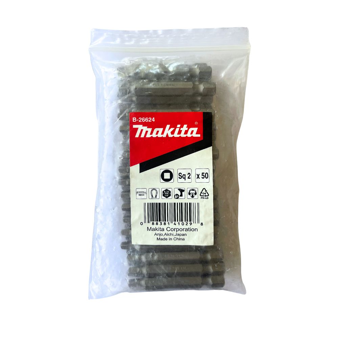 Set Puntas Atornillar SQ 2 50 Piezas Makita B-26624 1