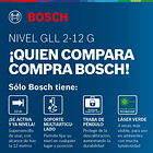 Nivel Laser Verde Bosch Gll 2-12g De Lineas Cruzadas 12