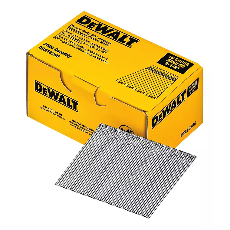 Caja De 2500 Clavos Reforzados 2-1/2 16ga Dewalt Dca16250 1