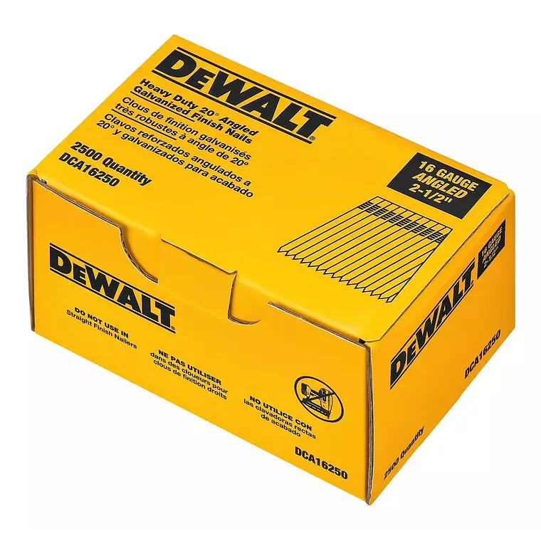 Caja De 2500 Clavos Reforzados 2-1/2 16ga Dewalt Dca16250 3